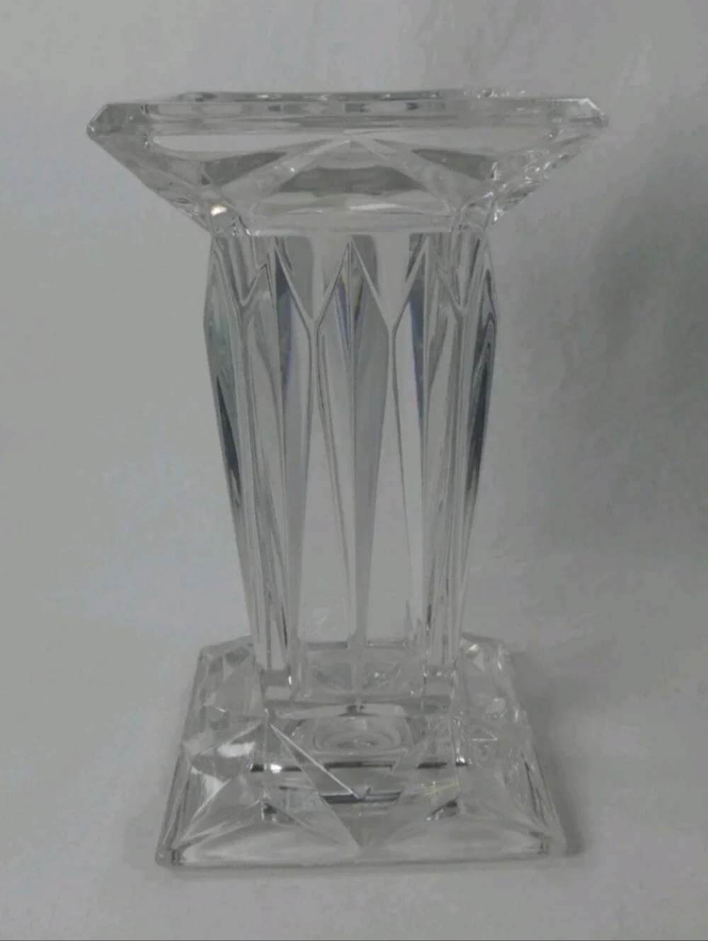 PartyLite Quad Prism Pedestal Candle Holder 24% Lead Crystal P7374 BNWT FINAL $$